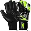 Вратарские перчатки профессиональные с защитой пальцев SOCCERMAX GK-4315 7-11 (Черный-лимонный)