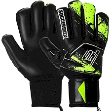 Воротарські рукавички професійні із захистом пальців SOCCERMAX GK-4315 7-11 (Чорний-лимонний)