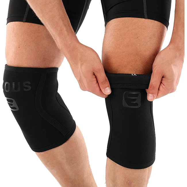 Наколенники для приседа и пауэрлфтинга 2штуки KNEE SLEEVE EZOUS A-06 (Черный)
