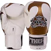 Рукавички для боксу шкіряні TOP KING Empower TKBGEM-01 8-18унцій (Білий-золотий)