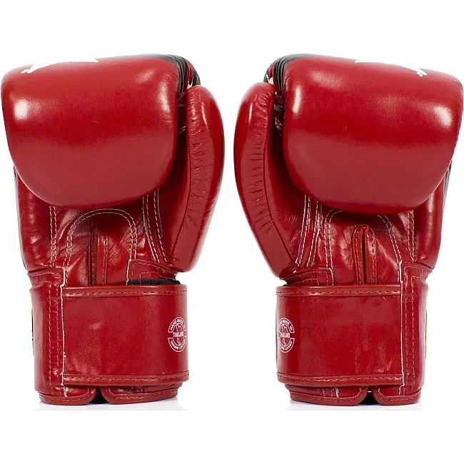 Боксерские перчатки Fairtex BGV1 Nation Print Red (бинты в комплекте)