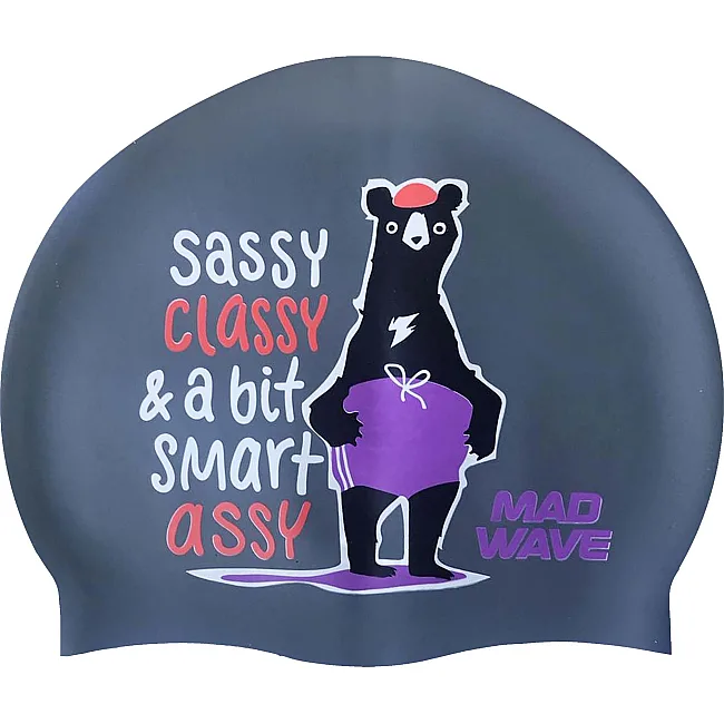 Шапочка для бассейна
 силиконовая юниорская MADWAVE
 Junior SMART ASSY M057002 (Серебряный)