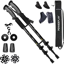 Трекинговые палки PowerPlay 9109 Fika Black/Yellow 60-135 см (пара) + 2-е пары сапог + чехол