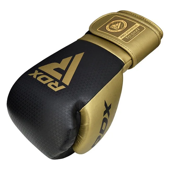 Боксерські рукавиці RDX MARK PRO SPARRING TRI LIRA 2 GOLDEN (капа в комплекті)