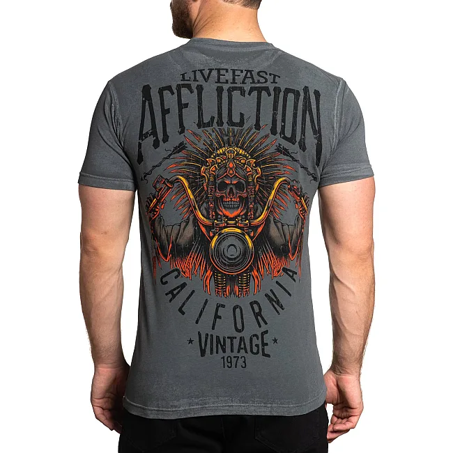 Футболка AFFLICTION AC Ancient Rumble Rev. Charcoal