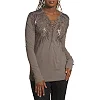 Женский лонгслив AFFLICTION Danica Rose AW24263 Taupe