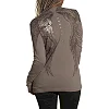 Женский лонгслив AFFLICTION Danica Rose AW24263 Taupe