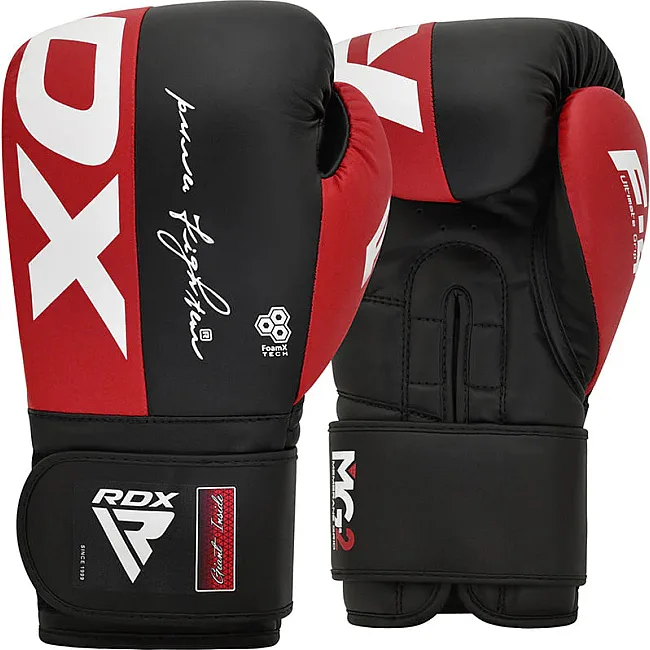 Перчатки для бокса RDX F4 Hook & Loop Red Black