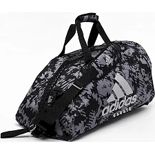 Сумка-рюкзак с серебряным логотипом Adidas Karate (серый камуфляж, ADIACC058K)
