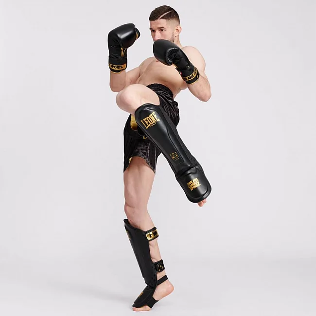 Защита голени и стопы LEONE DNA Rex Leather Black