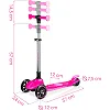 Детский самокат трехколесный Ricokids Jelly розовый