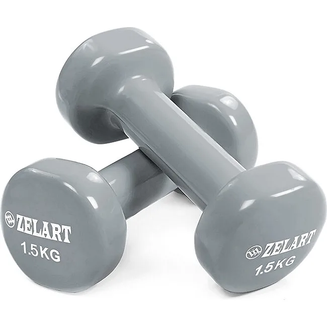 Гантели для фитнеса виниловые ZELART Beauty TA-5225-1_5 (Розовый)