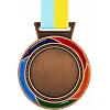 Медаль спортивная с лентой цветная тематическая SP-SPORT Футбол C-6857 (Серебряный)