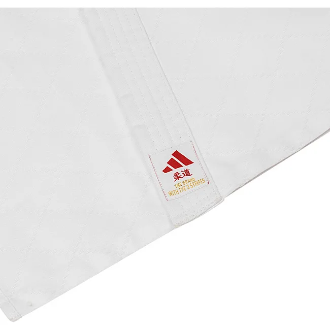 Кімоно для дзюдо Adidas Club з червоними смугами на плечах (білий) J350P