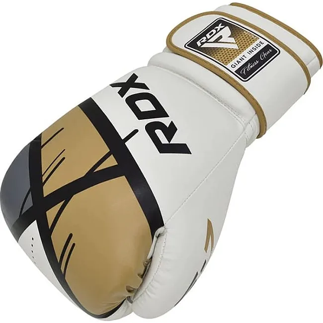 Боксерські рукавиці RDX BOXING GLOVES BGR-F7 білий, золотий