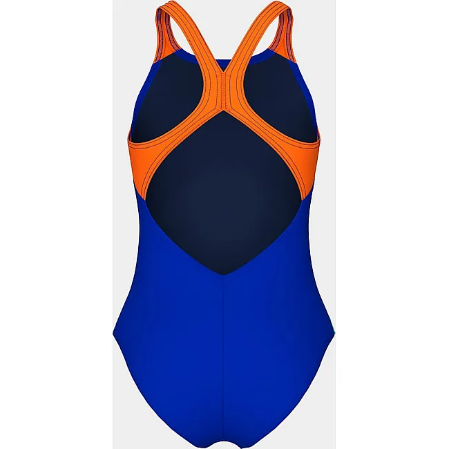 Купальник для девочек Arena PAINTING SWIMSUIT V BACK синий, оранжевый (для детей)