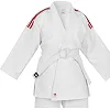Кімоно для дзюдо Adidas Club з червоними смугами на плечах (білий) J350P