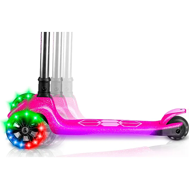 Детский самокат трехколесный Ricokids Jelly розовый