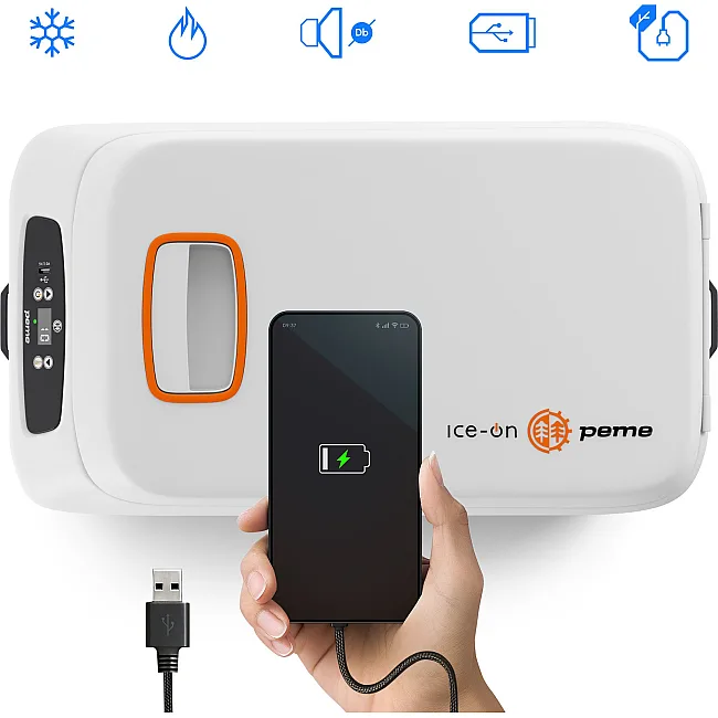 Дорожный холодильник с ремнем Peme Go Adventure Orange 30 28,3 л серый