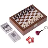 Набор настольных игр в деревянном кейсе 2 в 1 шахматы карты SP-SPORT
 W2517B
 24,5x18,5х6см