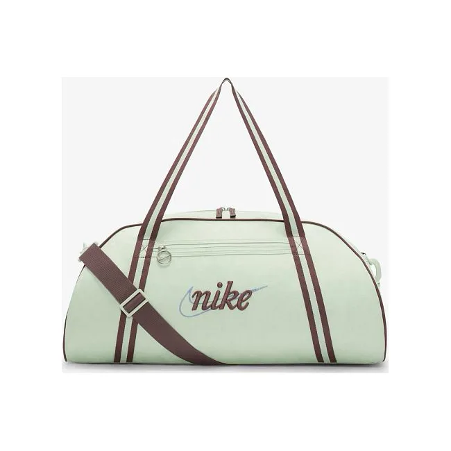 Сумка спортивна W NK GYM CLUB - RETRO 24L коричневий, салатовий Жін 33×51×23 см