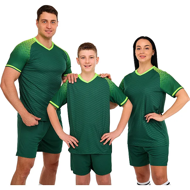 Футбольная форма комплект футболка и шорты LIDONG JG-6321 4XS-XXL (Зеленый)