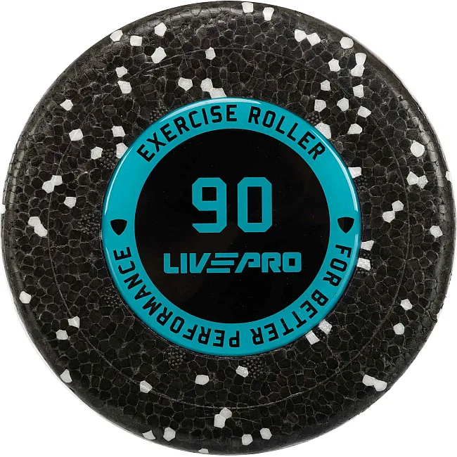 Роллер массажный цилиндр гладкий 90см LiveUp LP8238 (Черный)