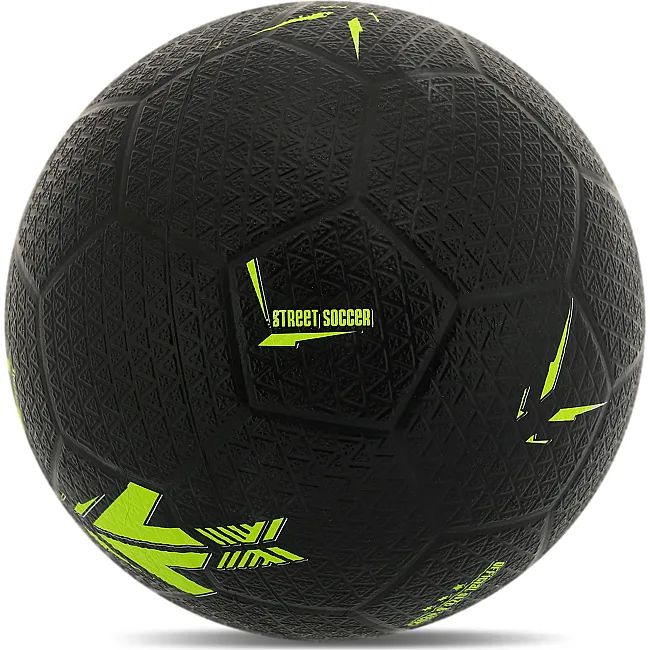 Резиновый мяч
 для уличного футбола Legend №5 STREET SOCCER STR34681 (Черный-салатовый)