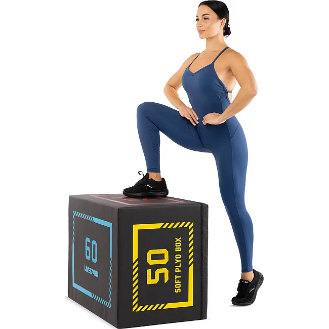 Бокс пліометричний тумба для кросфіту Пліобокс SOFT PLYO BOX LiveUp LP8155 1шт 50х60х75см