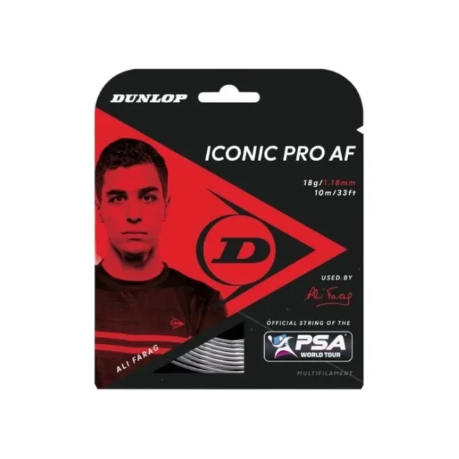 Струна для сквоша Dunlop SAC ICONIC AF 18G black 10m
