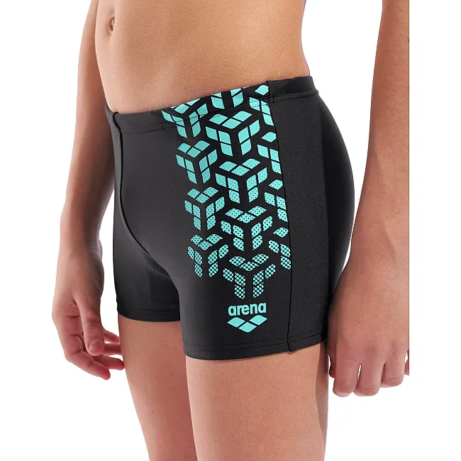 Плавки-шорты для мальчиков Arena KIKKO V SWIM SHORT GRAPHIC черный, бирюзовый