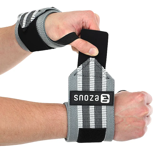 Кистевые бинты
 STRONG WRIST WRAPS EZOUS C-06 2штуки (Серый-белый)