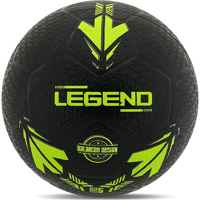 Резиновый мяч
 для уличного футбола Legend №5 STREET SOCCER STR34681 (Черный-салатовый)