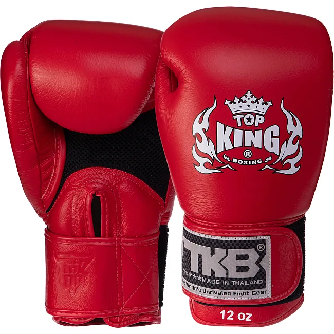 Рукавички для боксу шкіряні TOP KING Ultimate AIR TKBGAV 8-18унцій (Червоний)