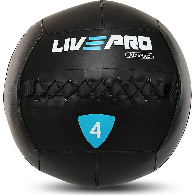Мяч набивной медицинский для кроссфита WALL BALL LiveUp LP8103-4 4кг