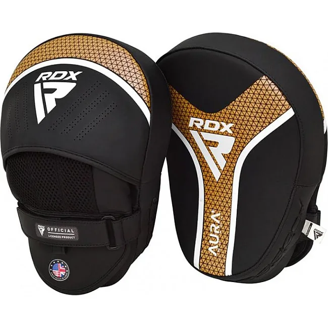 Боксерские лапы RDX T17 Aura Black Gold
