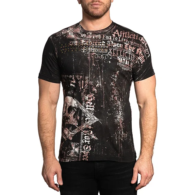 Футболка AFFLICTION Brooklyn Sinners Ellis Wash