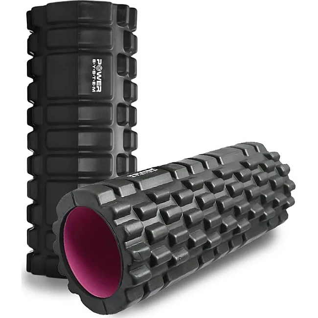 Масажний роллер (МФР рол) POWER SYSTEM PS-4050 Black/Pink (33x15см.)