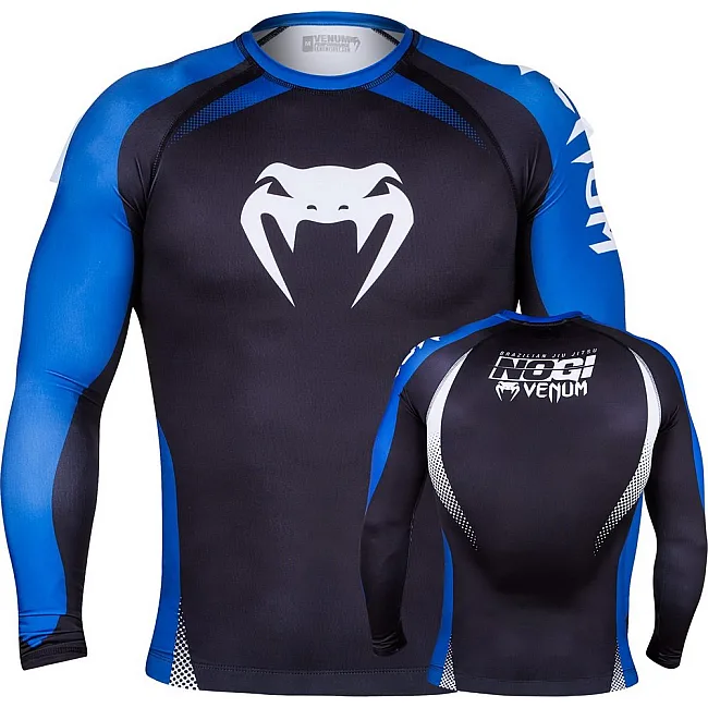 Рашгард VENUM No Gi IBJJF Approved Black Blue