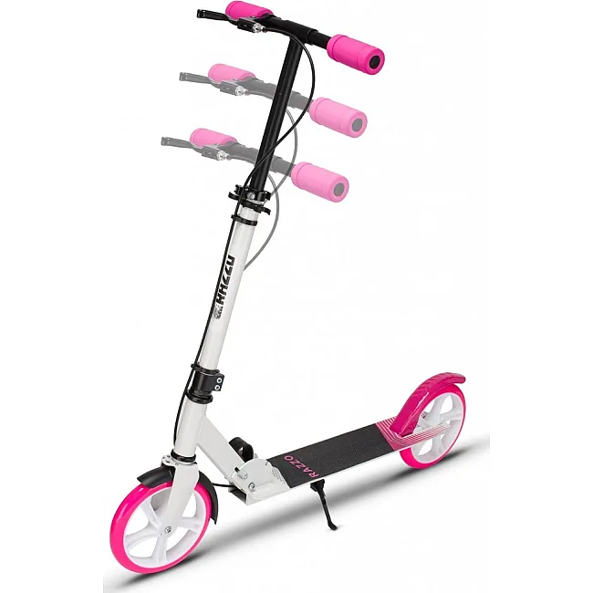 Самокат двухколесный RAZZO CITY 200 мм. алюминиевый HUL1-200 White/Pink