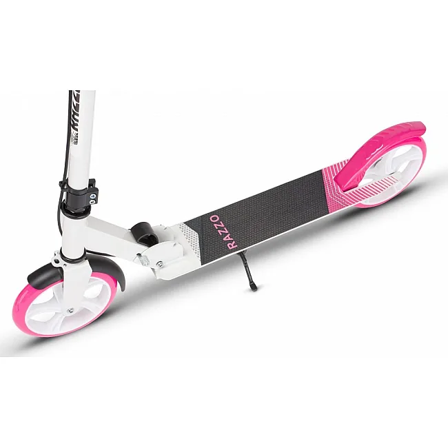 Самокат двухколесный RAZZO CITY 200 мм. алюминиевый HUL1-200 White/Pink