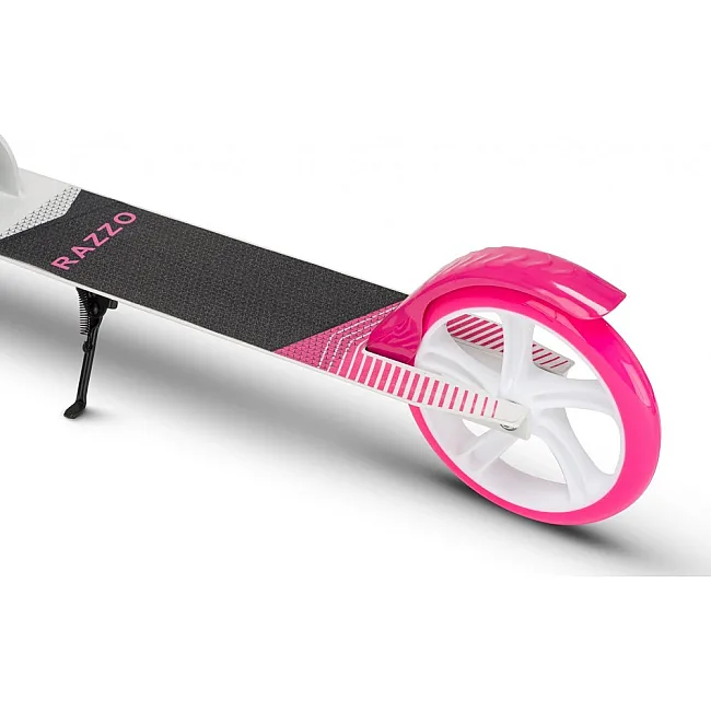 Самокат двухколесный RAZZO CITY 200 мм. алюминиевый HUL1-200 White/Pink