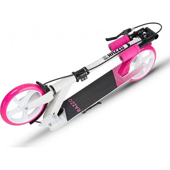 Самокат двухколесный RAZZO CITY 200 мм. алюминиевый HUL1-200 White/Pink