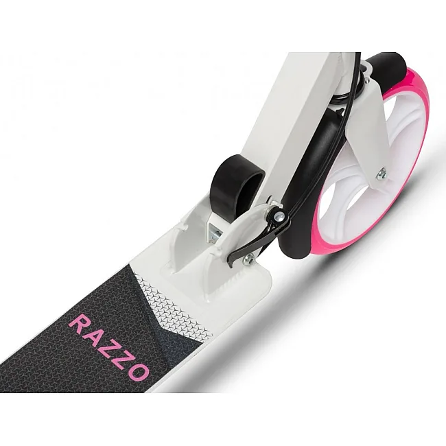 Самокат двухколесный RAZZO CITY 200 мм. алюминиевый HUL1-200 White/Pink