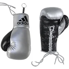 Сувенирные боксерские перчатки Adidas (черный-серебряный, ADIBGG01)