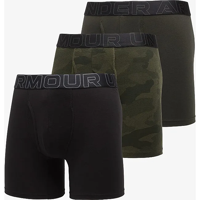 Трусы UNDER ARMOUR Performance Cotton - Print 6 In 3pk черный (для мужчин)