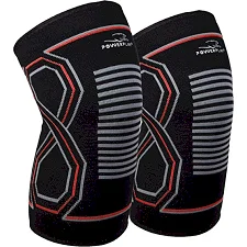 Наколенники спортивные PowerPlay PP-4099 Knee SupportЧерно/Красные (пара)