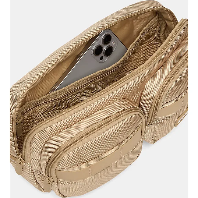 Сумка на пояс UNDER ARMOUR Triumph Crossbody 4L бежевый 17 x 29 x 5 см