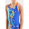 Купальник для девочек Arena PAINTING SWIMSUIT V BACK синий, оранжевый (для детей)