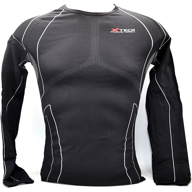 Термокофта (лонгслив) X TECH Maglia Race 3 Munica Lunga giroc Nero Черная